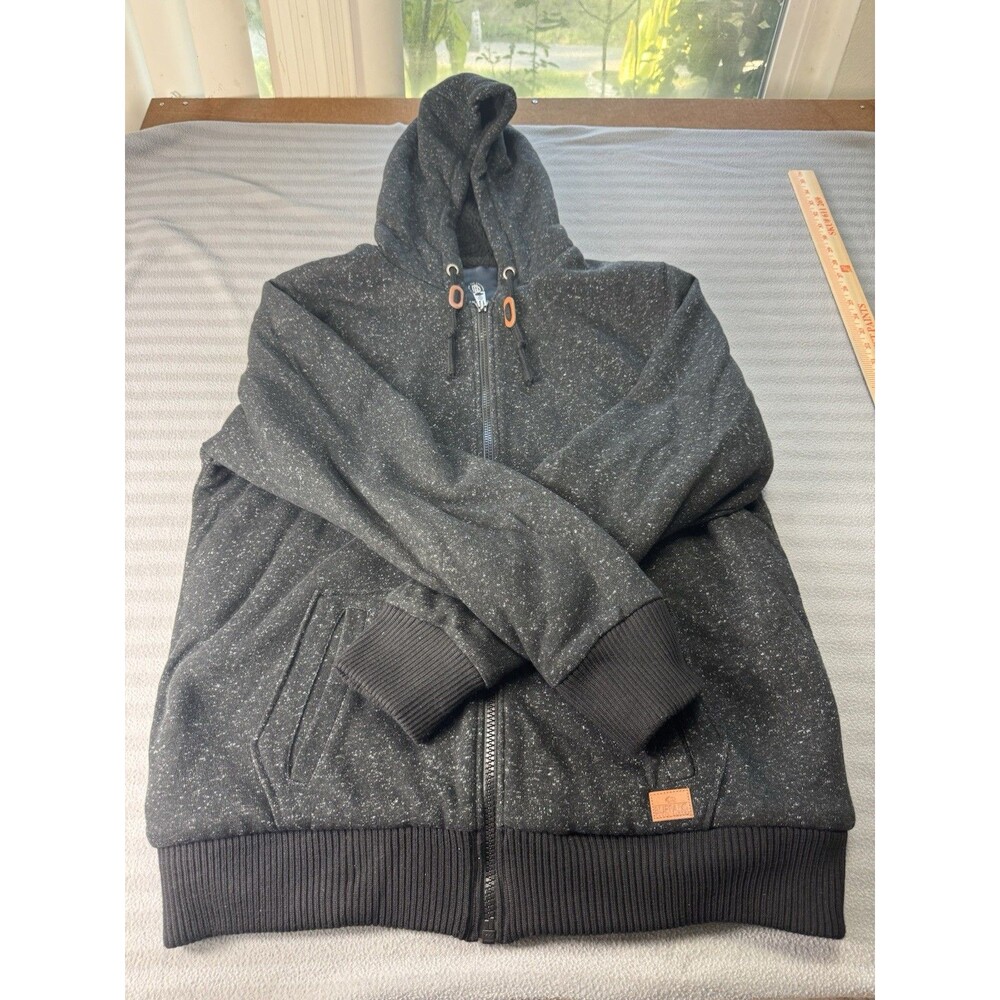 Buffalo David Bitton Men’s XXL Black Sherpa Lined Full Zip Hoodie Jacket